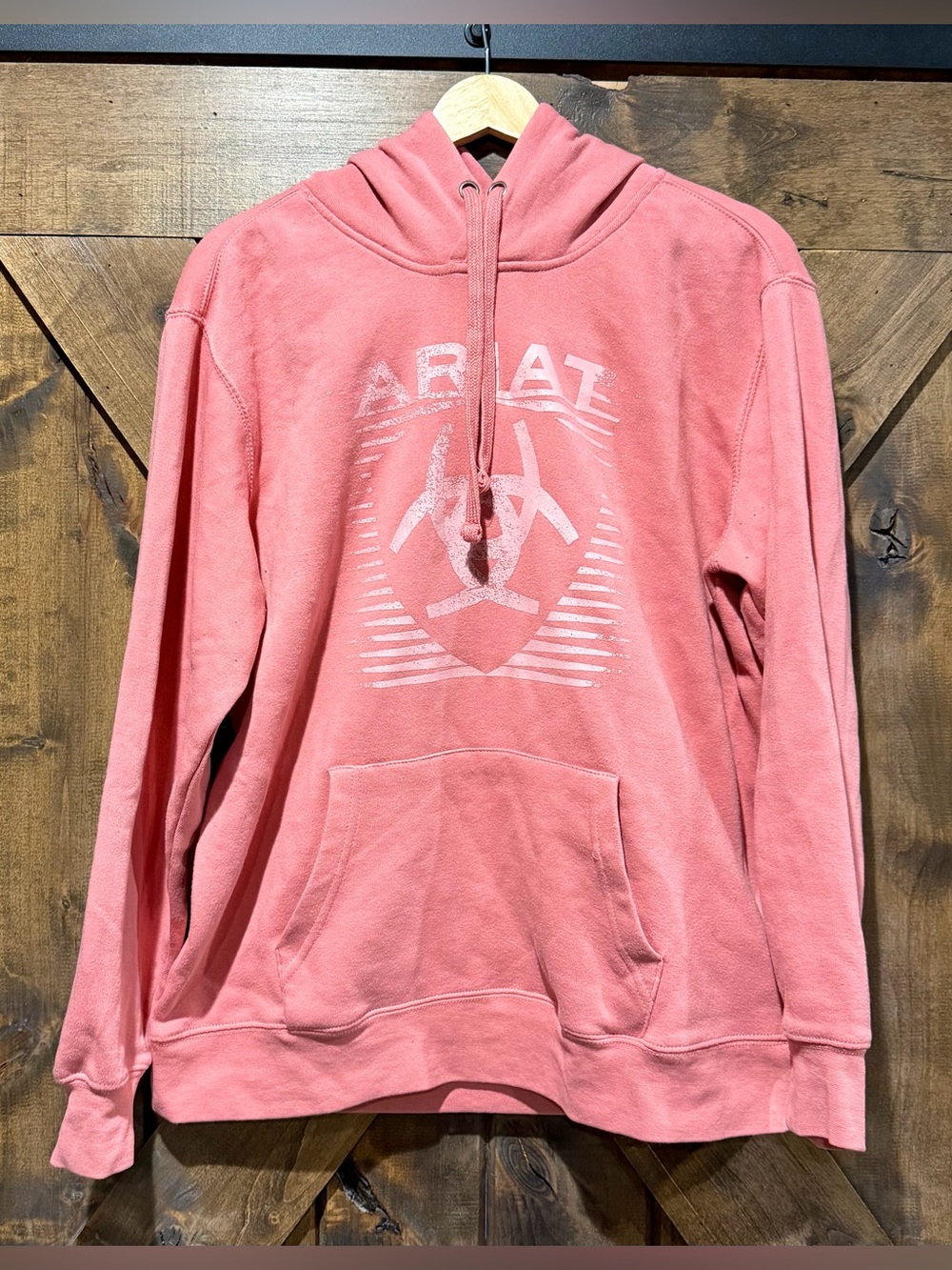 ARIAT REAL Fading Lines Rose Hoodie Sz L - Picture 3 of 16